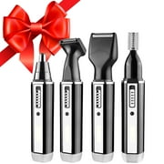 THEMANCODE 4 in 1 Electric Shaver Rechargeable Razor for Men, Waterproof Epilator Nose Hair Removal Bikini Eyebrow Beard Sideburn Mustache Trimmer Clipper Grooming Groomer Kit, Fathers Day Gift