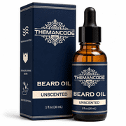 THEMANCODE Beard Oil for Men, Unscented, Nourishes and Softens Beards, Lightweight Daily Beard Care, Christmas Stocking Stuffer for Men, 1 fl oz