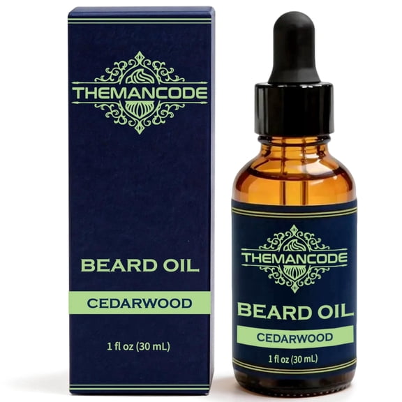 THEMANCODE Beard Oil for Men, Nourishes & Softens Beard, Lightweight Conditioning Oil with Cedarwood Essential Oil, Daily Beard Care, Father’s Day Gift for Dad, 1 fl oz