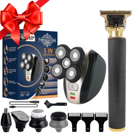 THEMANCODE Electric Beard Trimmer, Upgraded Hair Clippers Hair Trimmer for Men, Waterproof Grooming Kit, Electric Body Groomer, Precision Razor, alentine's Day Gift for Men