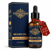 THEMANCODE Beard Oil for Men, Nourishes & Softens Beard, Lightweight Oil with Sandalwood Scent, Daily Care, Christmas Stocking Stuffer, 1 fl oz