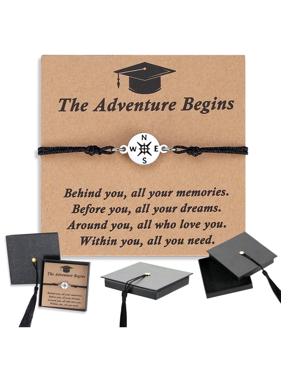 Graduation Gifts for Her Him 2026 Bracelets for High School 5th 6th 8th Grade College Teens Bracelet Cards Elementary Middle Nursing Daughter Personalized Women