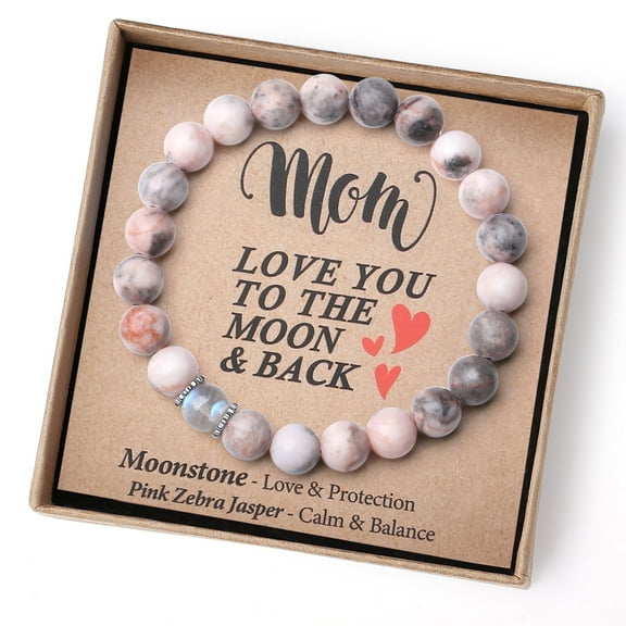 THEMEROL Gifts for Mom from Daughter Son Women Birthday Moonstone Bracelet Best Mama Unique Christmas Gifts Valentines Mothers Day
