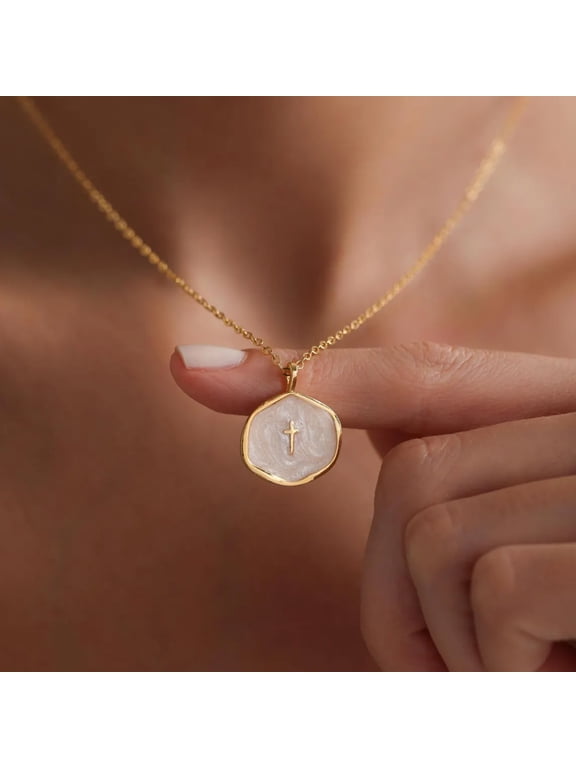 Teens Gifts Gold Cross Necklaces Teenager Women Birthday Daughter Her Christian Baptism Faith Confirmation Gift Christmas Stocking Valentines Day Easter Basket Stuffer
