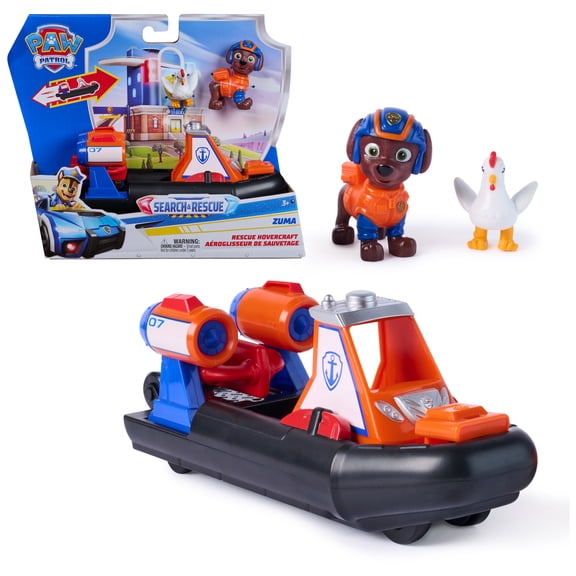 PAW Patrol: Search & Rescue, Zuma Rescue Hovercraft Water Vehicle with 2 Figures