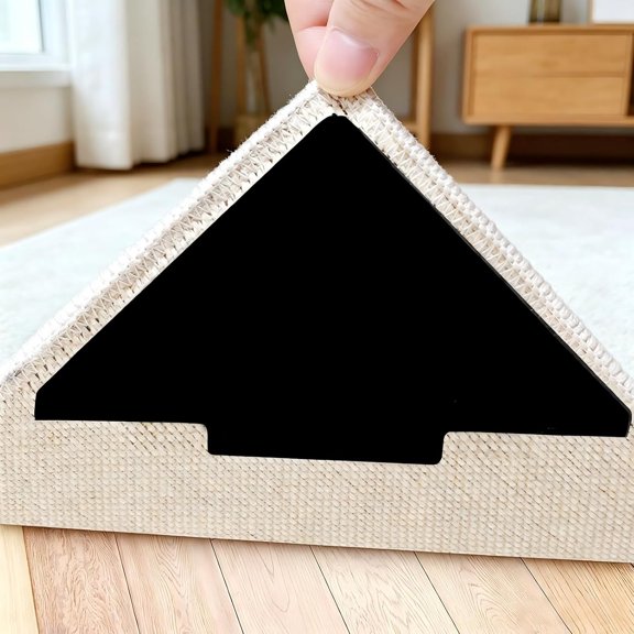 THENNIKIGO 20 Pack PU Polyurethane Rug Grippers, Reusable Washable Non Slip Carpet Stickers, Anti-Curling Rug Corner Pads for Hardwood & Tile Floors