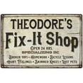 thumbnail image 1 of THEODORE'S Fix-It Shop Sign Grandpa Dad Wall Décor 8 x 12 Matte Finish Metal 108120006151, 1 of 1