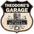 thumbnail image 1 of THEODORE'S Garage My Tools My Rules Gift 12x12 Metal Sign 211110024151, 1 of 1