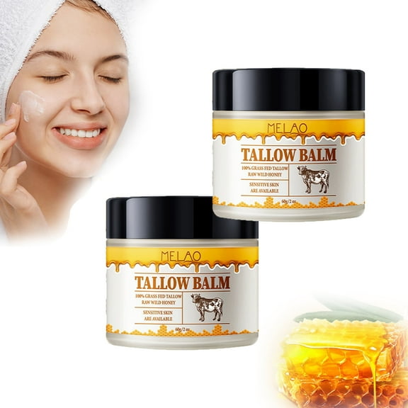 THEOLL Tallow Honey Balm for Face, Tallows Face Moisturizer, Tallow Balm, Skin Care Moisturizer for All Purpose Natural Skin Care, Hydrating