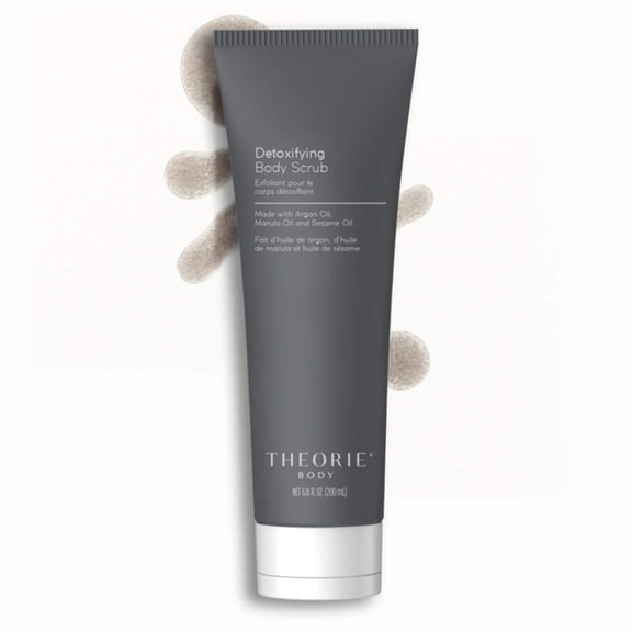THEORIE Charcoal Bamboo - Body Scrub, Detoxifying Exfoliation for Glowing Skin, With Jojoba, Sweet Almond & Sesame Oils