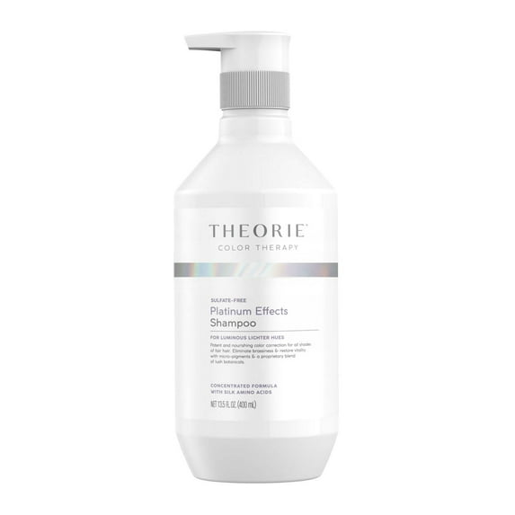 THEORIE Platinum Effects - Shampoo for Blonde & Silver Hair, Color Maintenance & Correction, Anti-Brassiness, 800mL