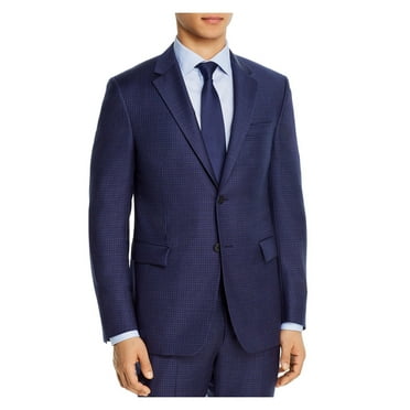 THEORY Mens Bowery Navy Single Breasted, Extra Slim Fit Wool Blend Suit Separate Blazer Jacket 42R