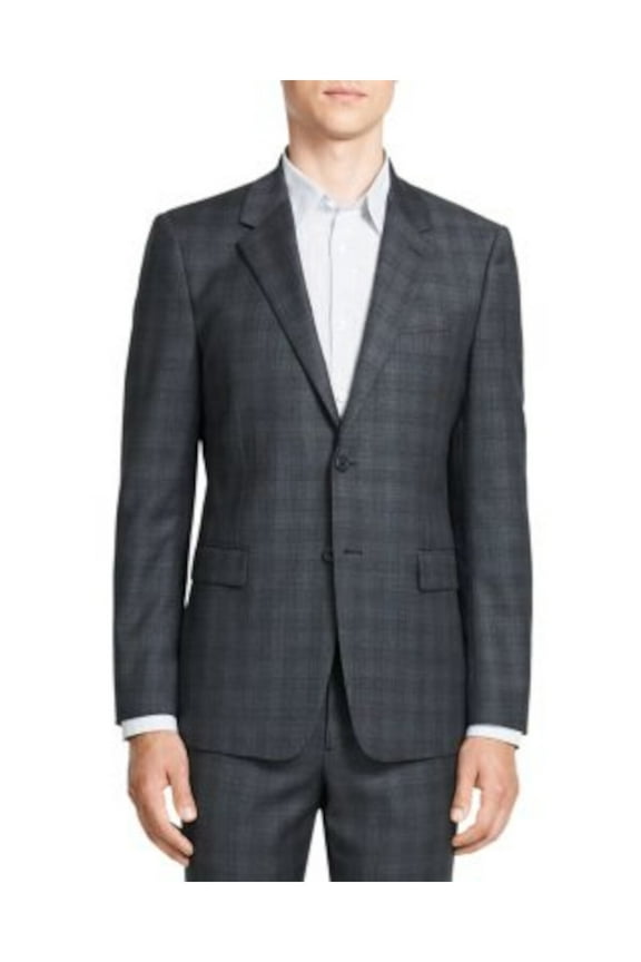 Mens Chambers Gray Single Breasted, Slim Fit Blazer 38 SHORT