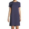 thumbnail image 1 of THEORY Women's Plum Silk Shift Modern Tee Dress, Purple, Small, 1 of 2