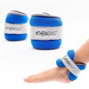 THERABAND Ankle Weights, 2.5 lbs Each, Blue, Set of 2, Cardio, Strengthening