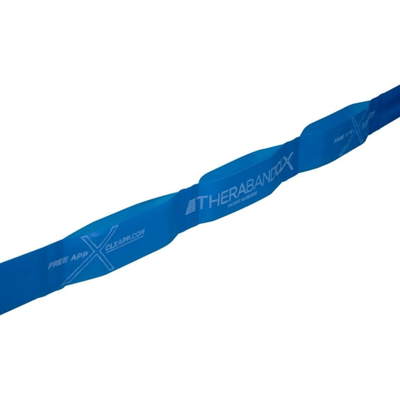 THERABAND CLX Resistance Band with Loops, 25 Yard Band, Blue, Extra Heavy, Non-Latex, Elastic Band for Exercise, Mobility & Rehab, Stretching, Home Workouts, Color-Coded for Easy Resistance Levels