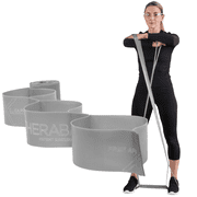THERABAND CLX Resistance Band with Loops, 5 FT, Super Heavy, Silver, Advanced Level 2, Individual Band, Consecutive Loops, Full Body Workout, Physical Therapy, Latex Free, Upper and Lower Body
