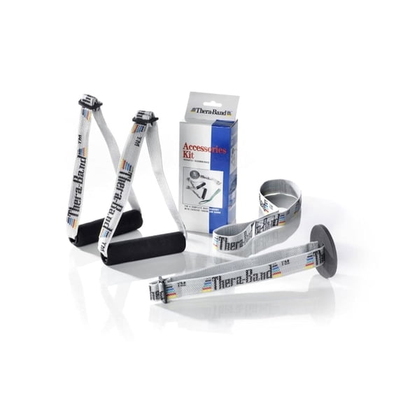 THERABAND Elastic Resistance Accessories, Assorted, for Bands and Tubing, Exercise, Rehabilitation