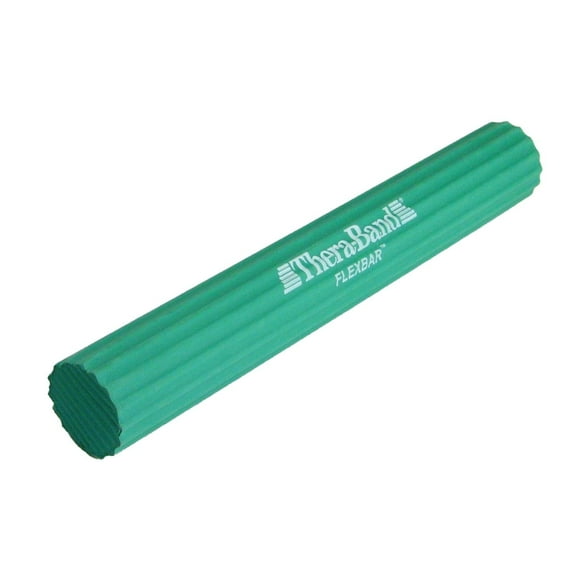 THERABAND FlexBar, Tennis Elbow Therapy, Improve Grip Strength, Green, Medium, Intermediate