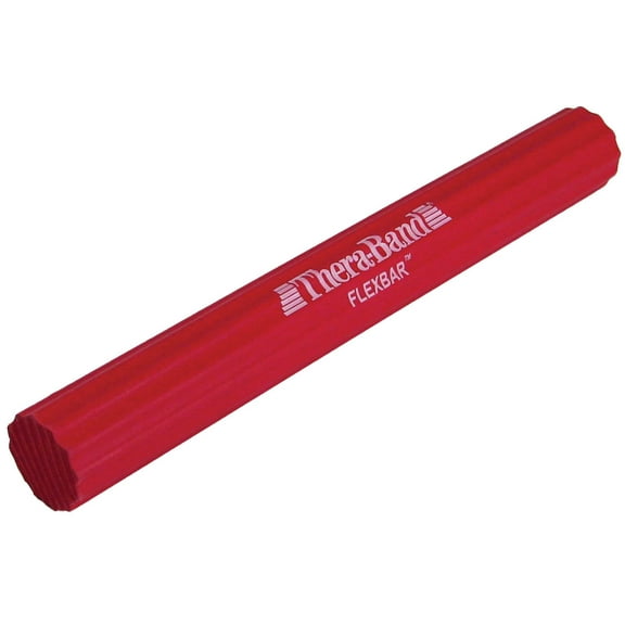 THERABAND FlexBar, Tennis Elbow Therapy, Improve Grip Strength, Red, Light, Beginner