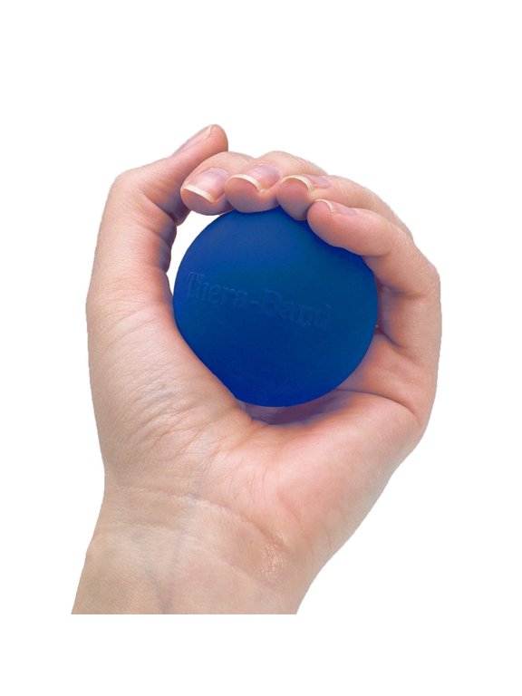 Hand Exerciser, Firm, Blue, 2 IN, Stress Ball, Hand, Wrist Strengthening
