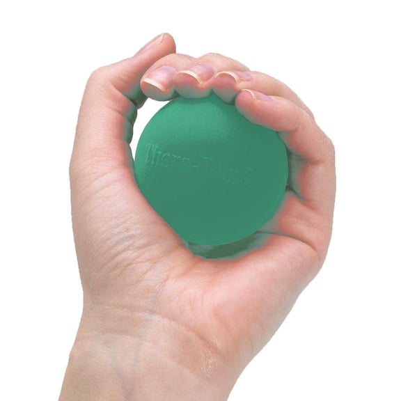 THERABAND Hand Exerciser, Medium Stress Ball, Green, 1 Pack