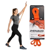 THERABAND High Resistance Band, Light Elastic Super Band for Full Body Workouts, Physical Therapy, Strength Training, Durable 41  Loop Exercise Band, 15 lb Resistance