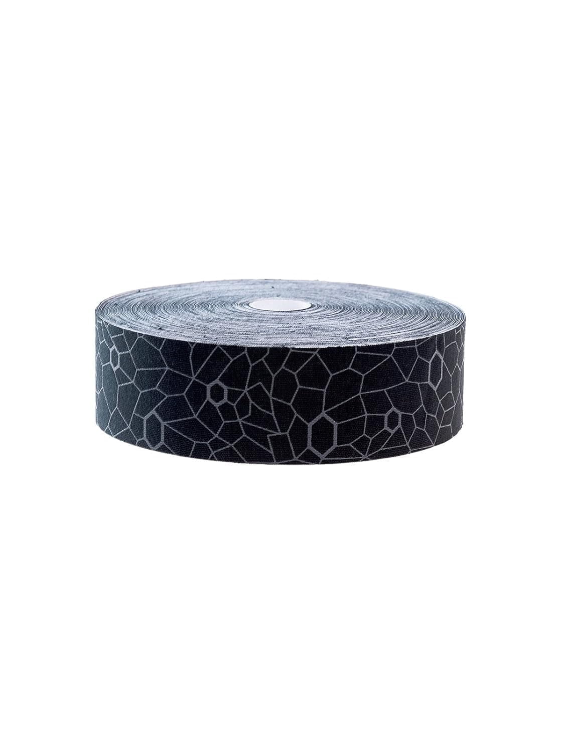 THERABAND Kinesiology Tape, Black/Gray, 2'' X 103.3 Foot Bulk Roll, with XactStretch Indicators, Long-Lasting Athletic Tape for Shoulder & Knee, Latex-Free Sports Tape, Water Resistant, Cut-to-Length