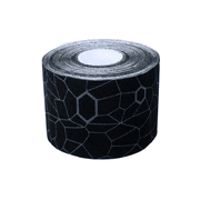 THERABAND Kinesiology Tape, Waterproof Physio Tape for Muscle & Joint Support, Standard Roll with XactStretch Application Indicators, 2 Inch x 16.4 Foot Roll, Black/Gray
