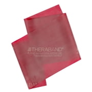 THERABAND Professional Latex Band, Red, Medium, 6 Ft, Level 3, Resistance 3.7 lbs