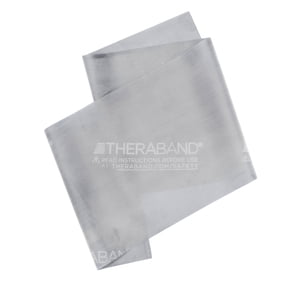 THERABAND Professional Latex Band, Silver, Super Heavy, 6 Ft, Level 7, Resistance 10.2 lbs