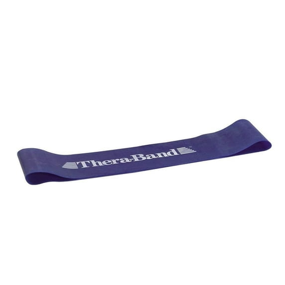 THERABAND Professional Latex Resistance Band Loop Resistance Level: Blue, Length: 8 inch
