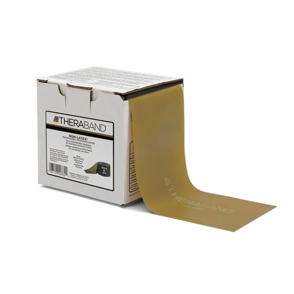 THERABAND Resistance Band, 25 YD Roll, Gold, Max Thickness, 14.2 LBS Resistance, Level 8, Non-Latex