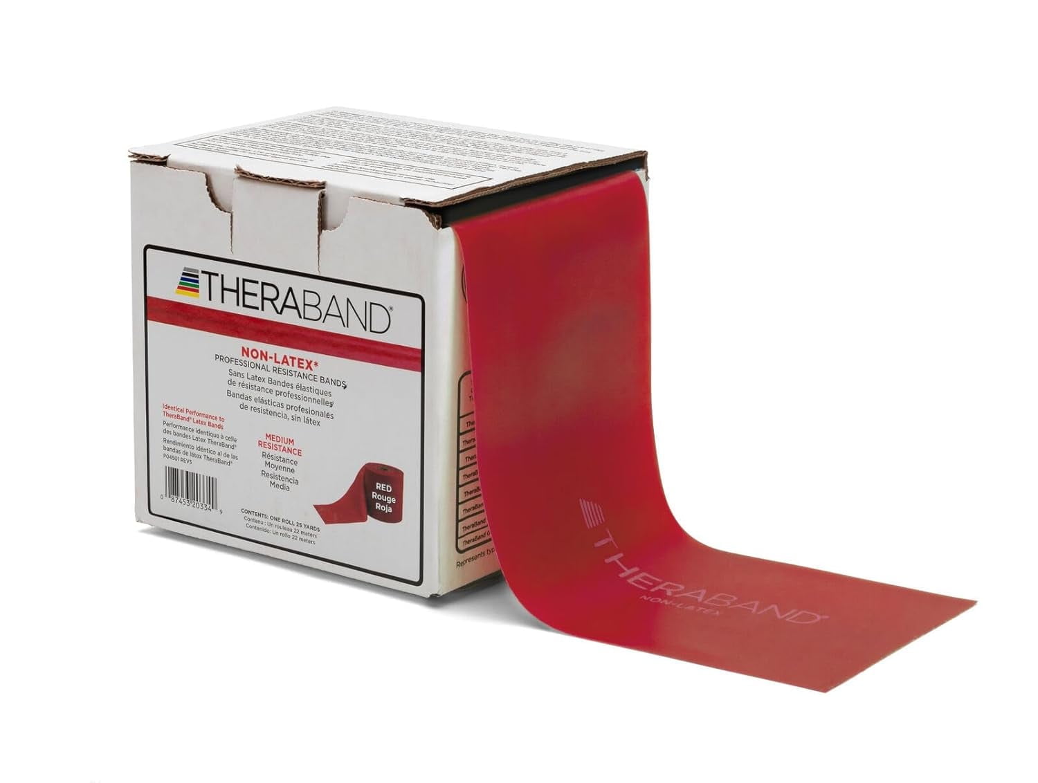 Theraband Medium Red Non-Latex Professional Elastic Bands - Top Rated Fitness resistance bands