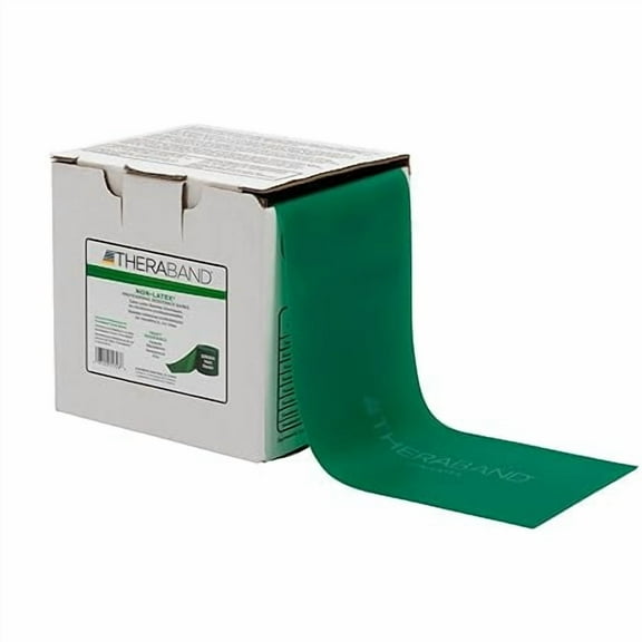 THERABAND Resistance Band, 50 YD Roll, Green, Heavy Thickness, 4.6 LBS Resistance, Level 4, Non-Latex