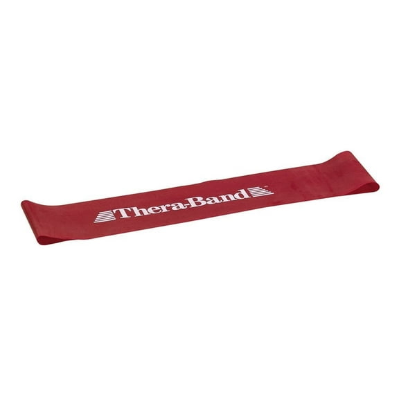 THERABAND Resistance Band Loop, 12 IN, Red, Medium Thickness, 3.7 LBS Resistance, Strength & Flexibility