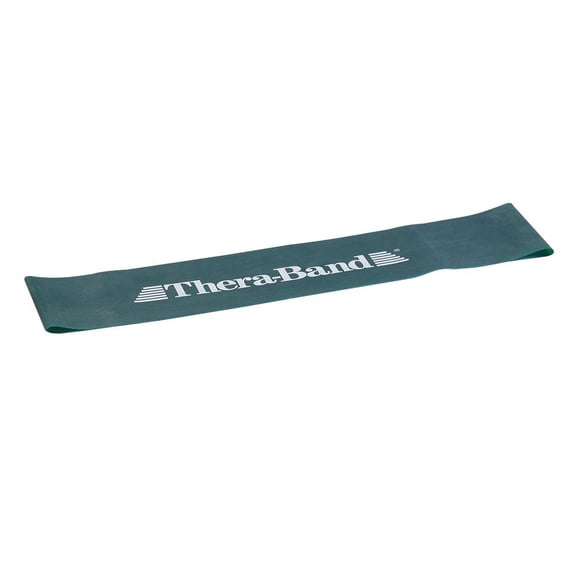THERABAND Resistance Band Loop, 18 IN, Green, Medium Heavy Thickness, 4.6 LBS Resistance, Strength & Flexibility
