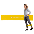 thumbnail image 1 of THERABAND Resistance Band Loop, 18 IN, Light, Yellow, Thin, Beginner Level 1, Pilates, Yoga, Stretching, Physical Therapy, Strength Training, Professional Resistance Band, Continuous Loop, 1 of 8