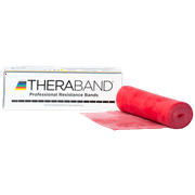 THERABAND Resistance Bands, 6 YD, Red, Medium Thickness, 3.7 LBS Resistance, Level 3