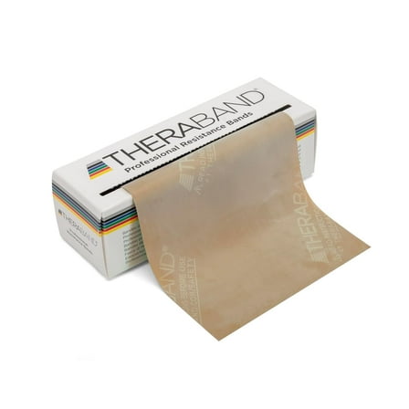 THERABAND Resistance Bands, 6 yd, Tan, Extra Thin Thickness, 2.4 lbs Resistance, Level 1