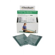 THERABAND Resistance Bands, Level 4, Heavy Green, 4.6 lbs Resistance, 5 Foot, 15 Count