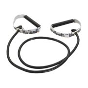 THERABAND Resistance Tubing, Hard Handles, 50 IN, Black, Special Heavy Thickness, 7.3 LBS Resistance, Level 6