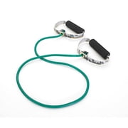 THERABAND Resistance Tubing, Soft Grip Handles, 48 IN, Green, Heavy Thickness, 4.6 LBS, Level 4