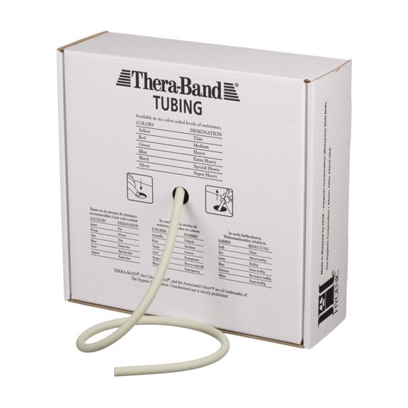 THERABAND Resistive Exercise Tubing- 100 ft.- Silver