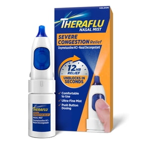 Theraflu Severe Congestion Relief Nasal Mist, Ultra-Fine Mist, 0.34 Fl Oz
