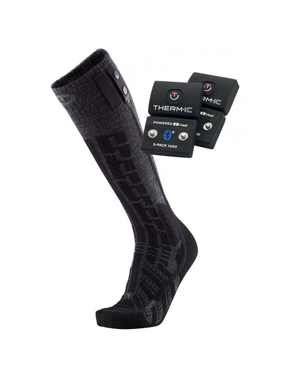 Ultra Warm Comfort S.E.T + S-Pack 1400B Heated Ski Socks, Size: 35-36