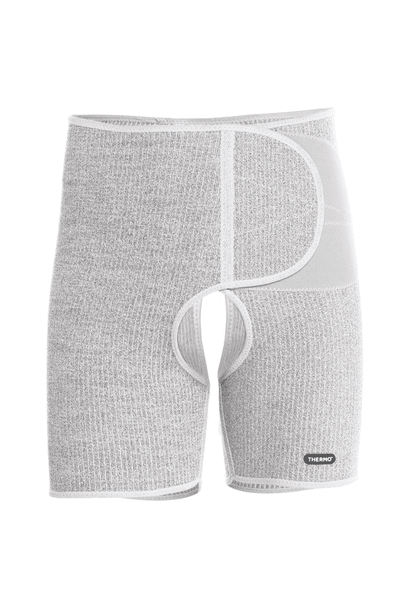 THERMO™ Circulation Classic Double Hip Sleeve, Compression Lite, Natural Semiconductor Infrared Healing Hip Sleeve, Superior to Compression, Small