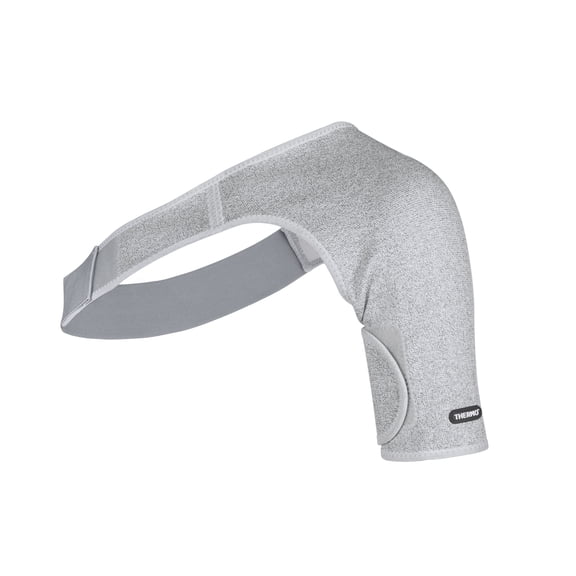 THERMO™ Circulation Classic Single Shoulder Sleeve, Compression Lite, Natural Semiconductor Infrared Healing Shoulder Sleeve, Superior to Compression, Left, Large