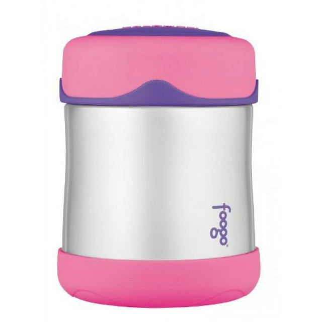 THERMOS FOOGO Vacuum Insulated Stainless Steel 10-Ounce Food Jar, Pink/Purple