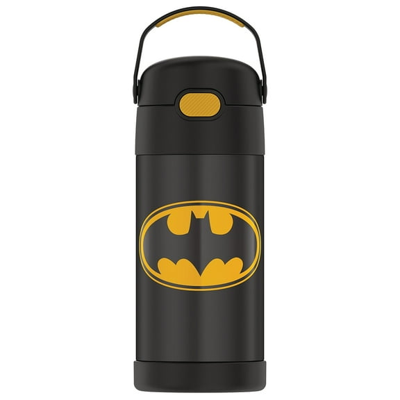 Thermos FUNtainer Batman Stainless Steel Vacuum Insulated Water Bottle 12 oz. Black (THRF4100BM6)